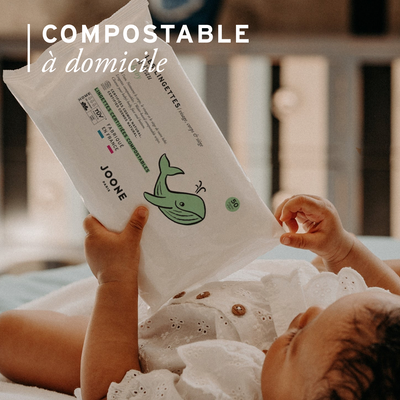 Les 2 paquets de lingettes compostables (COSMOS NATURAL)